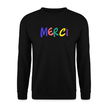 THANK YOU. MISTRESS. MASTER. THANK YOU MISTRESS - Unisex Sweatshirt - black - Front - Alina (178cm) & Michal (187cm)