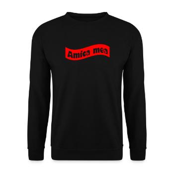 Amica mea | Mon amour - Sweat-shirt Unisexe - noir - Devant - Alina (178cm) & Michal (187cm)