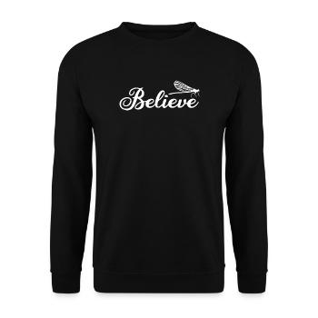 Inspirational Dragonfly Botanical Illustration - Unisex Sweatshirt - black - Front - Alina (178cm) & Michal (187cm)