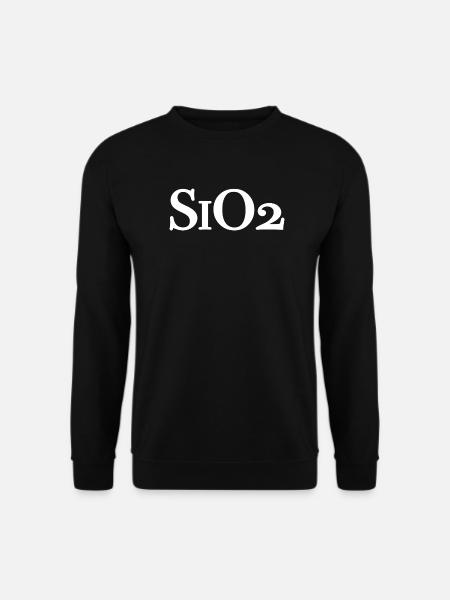 SiO2 - Quartz Chemical Formula Silicon Dioxide - Unisex Sweatshirt - black
