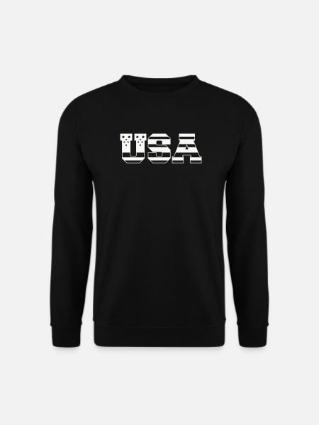 USA Block Font Retro Patriotic - Unisex Sweatshirt - black