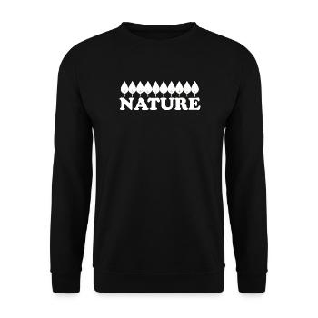 Nature - Unisex Sweatshirt - black - Front - Alina (178cm) & Michal (187cm)