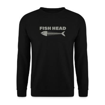 fish head - Unisex Sweatshirt - black - Front - Alina (178cm) & Michal (187cm)