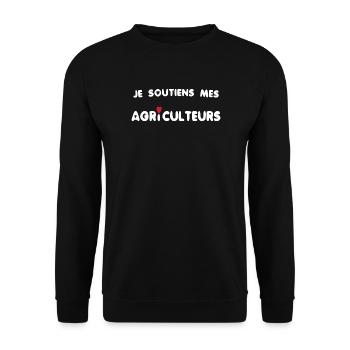 peasant farmer - Unisex Sweatshirt - black - Front - Alina (178cm) & Michal (187cm)