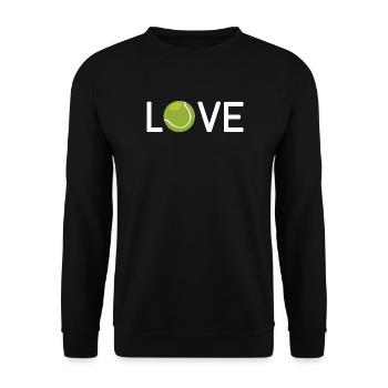Tennis-Liebhaber - Unisex Pullover - Schwarz - Vorne - Alina (178cm) & Michal (187cm)