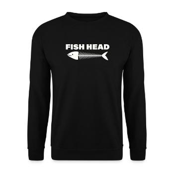 fish head - Unisex Sweatshirt - black - Front - Alina (178cm) & Michal (187cm)