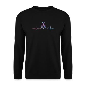 Cheerleader Cheer Mom Cheerleading - Unisex Sweatshirt - black - Front - Alina (178cm) & Michal (187cm)