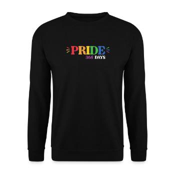 LGBT-Pride-Monat – Pride 365 - Unisex Pullover - Schwarz - Vorne - Alina (178cm) & Michal (187cm)