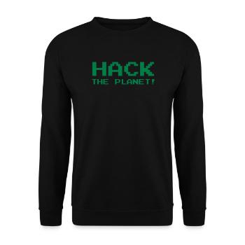 Hack the Planet ! - Sweat-shirt Unisexe - noir - Devant - Alina (178cm) & Michal (187cm)