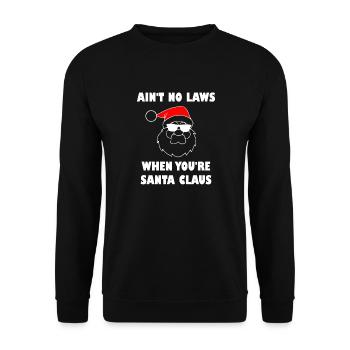 Santa Santa Claus Christmas Ugly Christmas - Unisex Sweatshirt - black - Front - Alina (178cm) & Michal (187cm)