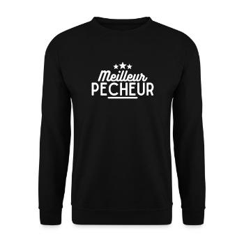 Meilleur pêcheur. Cadeau de pêche - Sweat-shirt Unisexe - noir - Devant - Alina (178cm) & Michal (187cm)