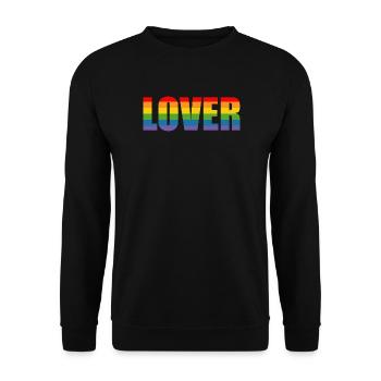 LGBT Rainbow Lover LGBT lgbtqi queer - Unisex Sweatshirt - black - Front - Alina (178cm) & Michal (187cm)