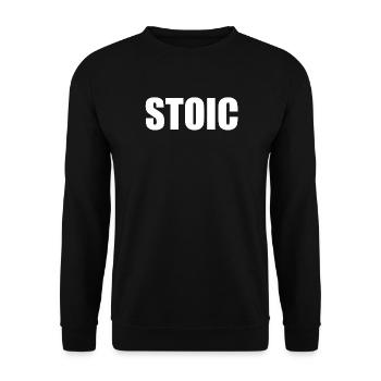 Chemise Stoic Philosophy Minimal Mindset - Sweat-shirt Unisexe - noir - Devant - Alina (178cm) & Michal (187cm)