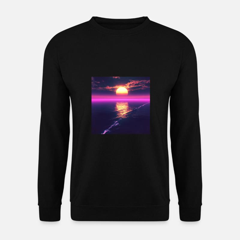 Sunset Retro - Unisex Sweatshirt - black
