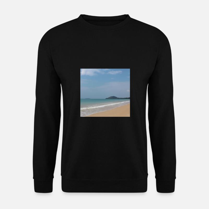 Beach with sea and blue sky - Unisex Sweatshirt - black
