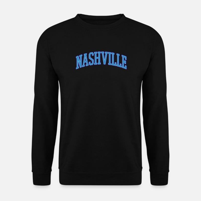 Nashville Varsity Schriftzug - Unisex Pullover - Schwarz