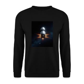 Astronef - Sweat-shirt Unisexe - noir - Devant - Alina (178cm) & Michal (187cm)