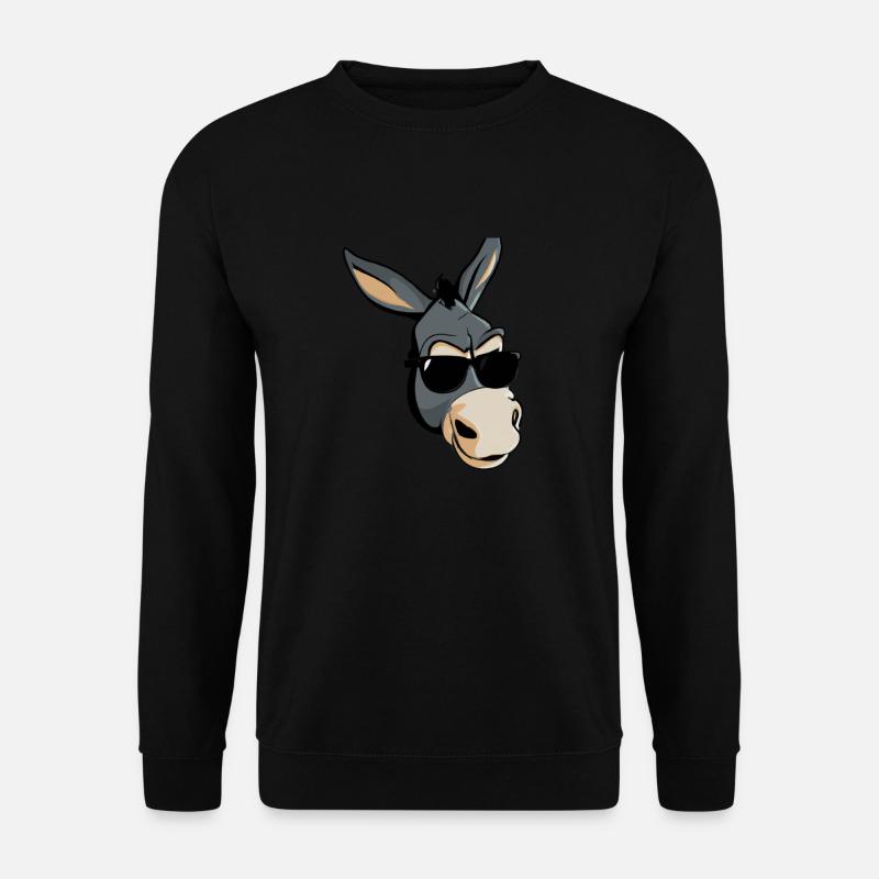 Cool donkey with sunglasses - Unisex Sweatshirt - black