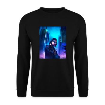 Rappeur Hip Hopper - Sweat-shirt Unisexe - noir - Devant - Alina (178cm) & Michal (187cm)