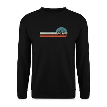Fahrrad Retro Triathlon Radsport coole - Unisex Pullover - Schwarz - Vorne - Alina (178cm) & Michal (187cm)