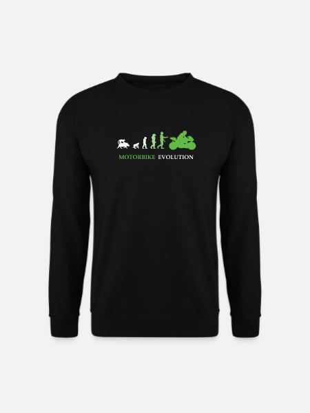 Motorbike Evolution - Motorradfahrer - Unisex Pullover - Schwarz