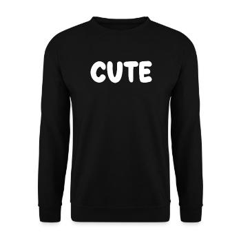 cute title with puffy Font - Unisex Sweatshirt - black - Front - Alina (178cm) & Michal (187cm)