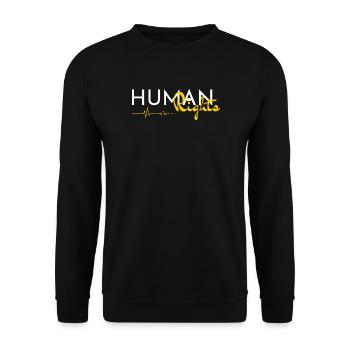 Bouée de sauvetage pour les droits de l’homme - Sweat-shirt Unisexe - noir - Devant - Alina (178cm) & Michal (187cm)