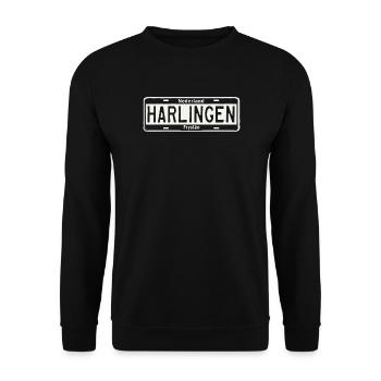T-Shirt Harlingen Hoodie Ijsselmeer Holland - Unisex Pullover - Schwarz - Vorne - Alina (178cm) & Michal (187cm)