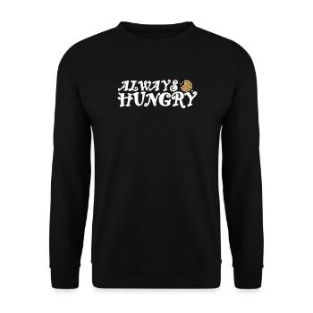 Always hungry bright design - Unisex Sweatshirt - black - Front - Alina (178cm) & Michal (187cm)