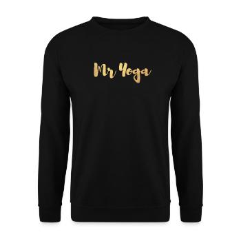 Mr. Yoga Partner Look Or Exclusif Couple Homme Homme - Sweat-shirt Unisexe - noir - Devant - Alina (178cm) & Michal (187cm)