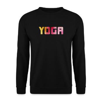 Yoga Holi Méditation om Namaste Aquarelle - Sweat-shirt Unisexe - noir - Devant - Alina (178cm) & Michal (187cm)
