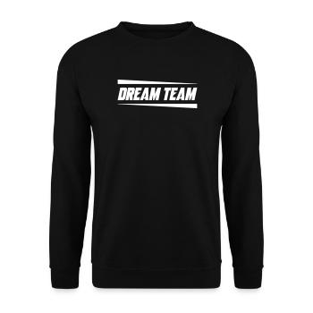 Dream Team Mannschaft - Unisex Sweatshirt - black - Front - Alina (178cm) & Michal (187cm)