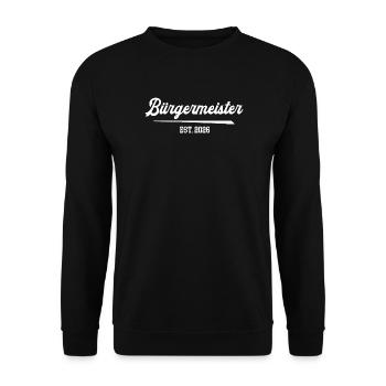 Mayor since 2026 Election Municipal Councillor Politician - Unisex Sweatshirt - black - Front - Alina (178cm) & Michal (187cm)
