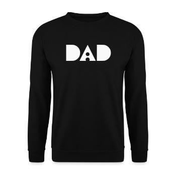 Dad Logo - Cooles Logo für Väter  - Unisex Pullover - Schwarz - Vorne - Alina (178cm) & Michal (187cm)