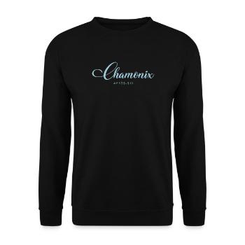 Chamonix Après Ski - Unisex Sweatshirt - black - Front - Alina (178cm) & Michal (187cm)