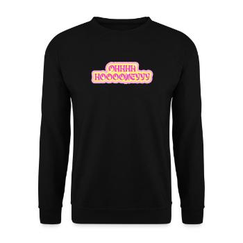 Ohhh hoooneyyy "Oh Honey" Neon Bubble Typography - Unisex Sweatshirt - black - Front - Alina (178cm) & Michal (187cm)