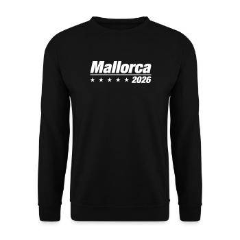 Mallorca 2026 Malle Urlaub - Unisex Pullover - Schwarz - Vorne - Alina (178cm) & Michal (187cm)