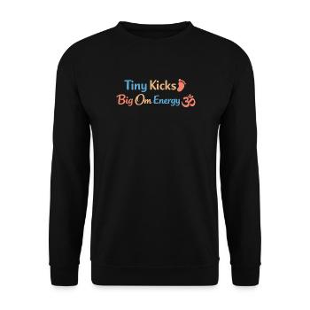 Prenatal Yoga Expectant Mother - Unisex Sweatshirt - black - Front - Alina (178cm) & Michal (187cm)