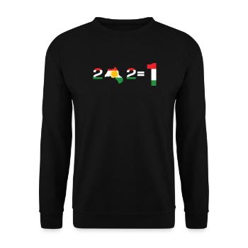 Kurdistan 2+2= 1  - Unisex Pullover - Schwarz - Vorne - Alina (178cm) & Michal (187cm)