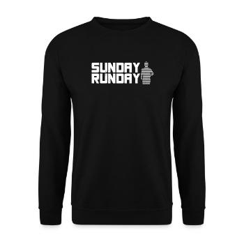Course dominicale du marathon - Sweat-shirt Unisexe - noir - Devant - Alina (178cm) & Michal (187cm)