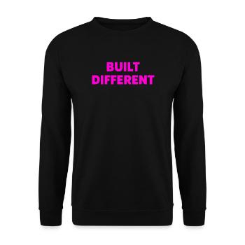 Differently built typography - Unisex Sweatshirt - black - Front - Alina (178cm) & Michal (187cm)