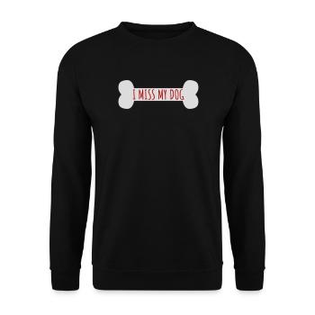 Mon chien Dog Amamant Dog Love Logo de blague - Sweat-shirt Unisexe - noir - Devant - Alina (178cm) & Michal (187cm)