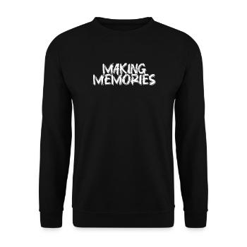 Making Memories Brush Font - Unisex Sweatshirt - black - Front - Alina (178cm) & Michal (187cm)