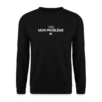 Not my minimal design problem humor - Unisex Sweatshirt - black - Front - Alina (178cm) & Michal (187cm)