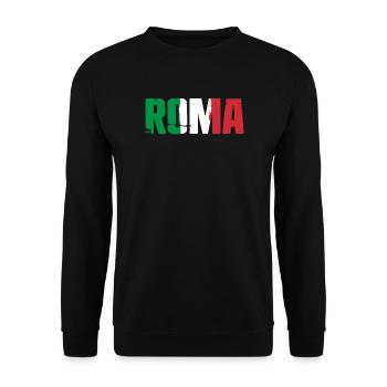 Roma Italia Vintage Rome - Sweat-shirt Unisexe - noir - Devant - Alina (178cm) & Michal (187cm)