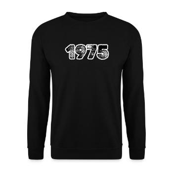 1975 - Unisex Pullover - Schwarz - Vorne - Alina (178cm) & Michal (187cm)