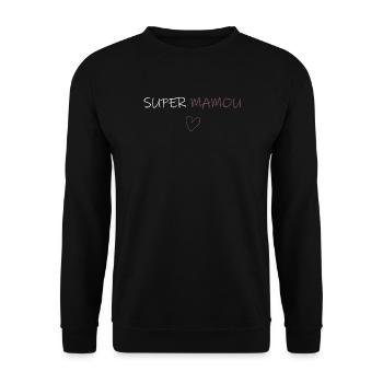 super mamou - Sweat-shirt Unisexe - noir - Devant - Alina (178cm) & Michal (187cm)