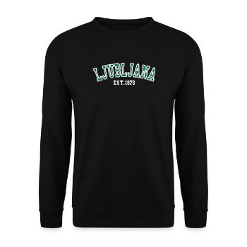 Ljubljana Est. 1976 - Unisex Sweatshirt - black - Front - Alina (178cm) & Michal (187cm)