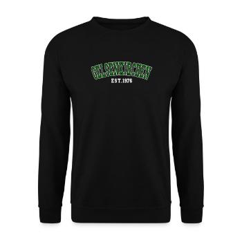 Gelsenkirchen Est. 1976 - Unisex Sweatshirt - black - Front - Alina (178cm) & Michal (187cm)