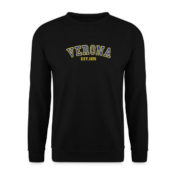 Verona Est. 1976 - Unisex Sweatshirt - black - Front - Alina (178cm) & Michal (187cm)